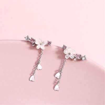 Crystal Cherry Blossom Earrings - Beautiful Earth Boutique UK