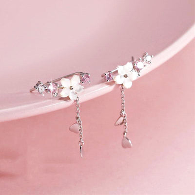 Crystal Cherry Blossom Earrings - Beautiful Earth Boutique UK