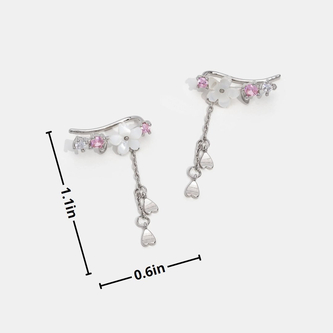 Crystal Cherry Blossom Earrings - Beautiful Earth Boutique