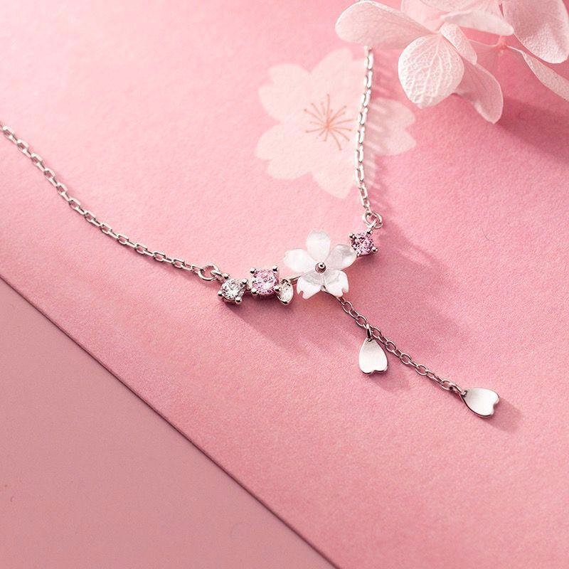 Crystal Cherry Blossom Necklace - Beautiful Earth Boutique