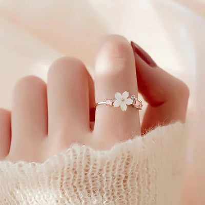 Crystal Cherry Blossom Ring - Beautiful Earth Boutique