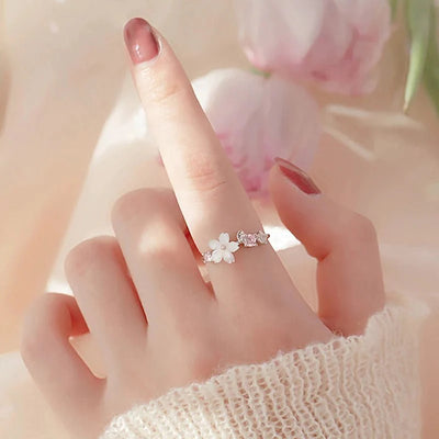 Crystal Cherry Blossom Ring - Beautiful Earth Boutique