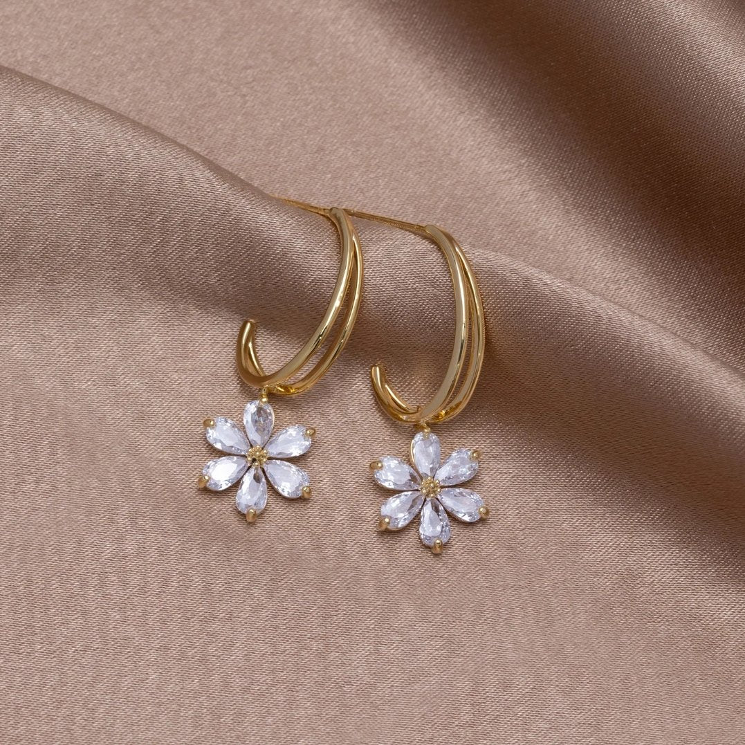 Crystal Daisy Earrings - Beautiful Earth Boutique