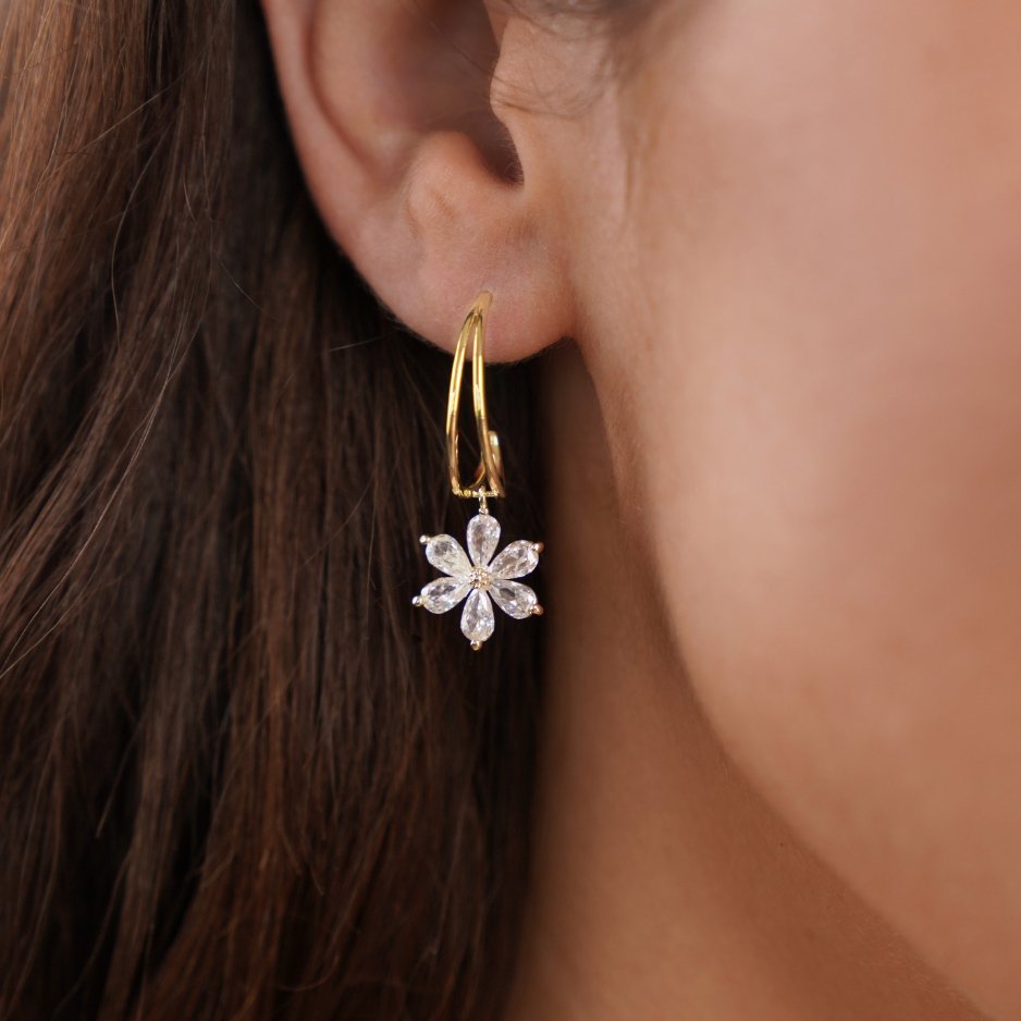 Crystal Daisy Earrings - Beautiful Earth Boutique