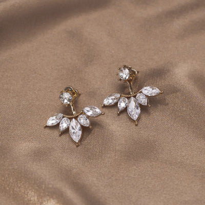 Crystal Flora Leaf Earrings - Beautiful Earth Boutique