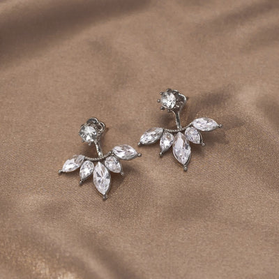 Crystal Flora Leaf Earrings - Beautiful Earth Boutique