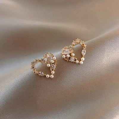 Crystal Heart Earrings - Beautiful Earth Boutique