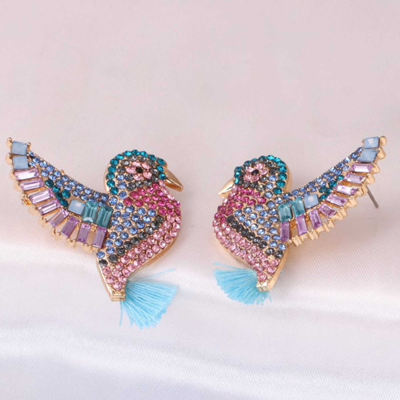 Crystal Hummingbird Earrings - Beautiful Earth Boutique