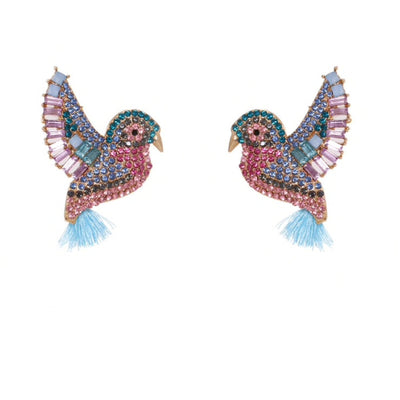 Crystal Hummingbird Earrings - Beautiful Earth Boutique