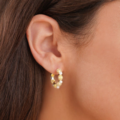 Crystal & Pearl Bella Earrings - Beautiful Earth Boutique