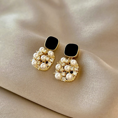 Crystal & Pearl Maria Drop Earrings - Beautiful Earth Boutique