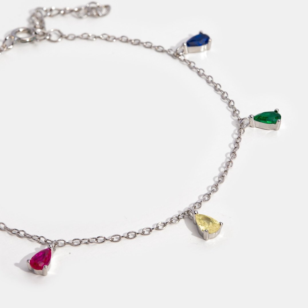 Crystal Rainbow Silver Bracelet - Beautiful Earth Boutique