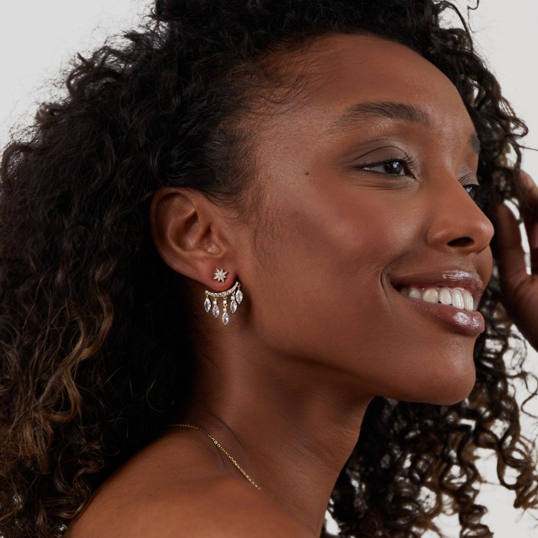 Crystal Sierra Waterfall Earrings - Beautiful Earth Boutique