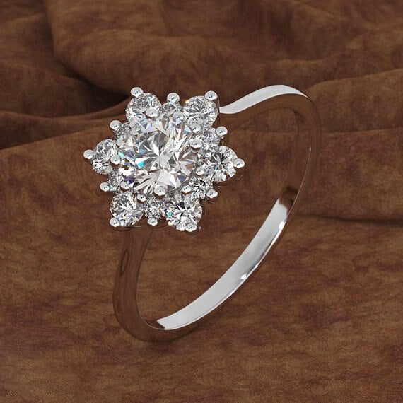 Crystal Snowflake Ring