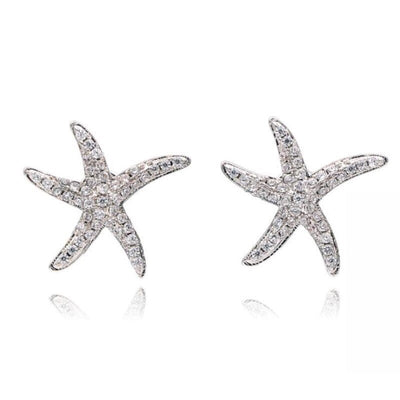 Crystal Starfish Earrings