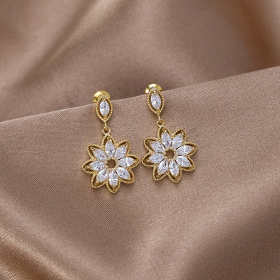 Crystal Sunflower Earrings - Beautiful Earth Boutique