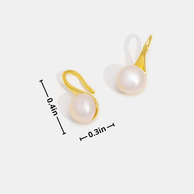 Danaya Pearl Drop Gold Earrings - Beautiful Earth Boutique