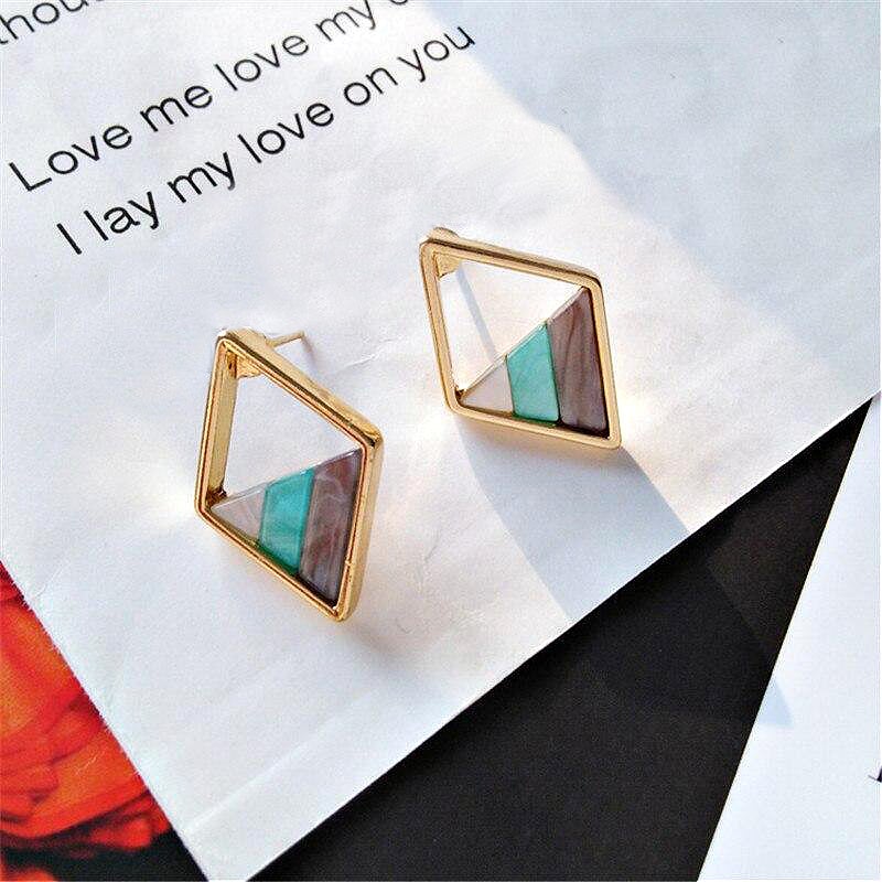 Diamond Shaped Statement Earrings