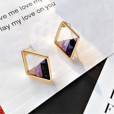 Diamond Shaped Statement Earrings