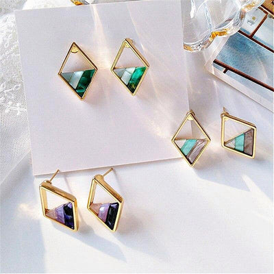 Diamond Shaped Statement Earrings