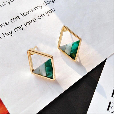 Diamond Shaped Statement Earrings