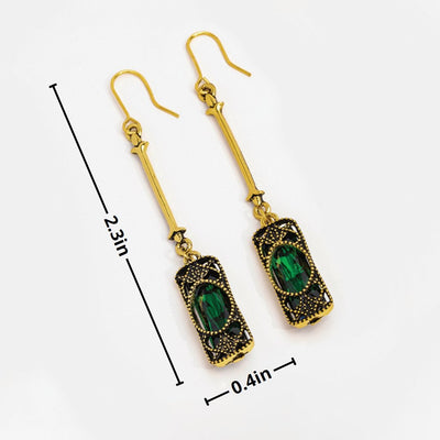 Emerald Green Crystal Earrings - Beautiful Earth Boutique