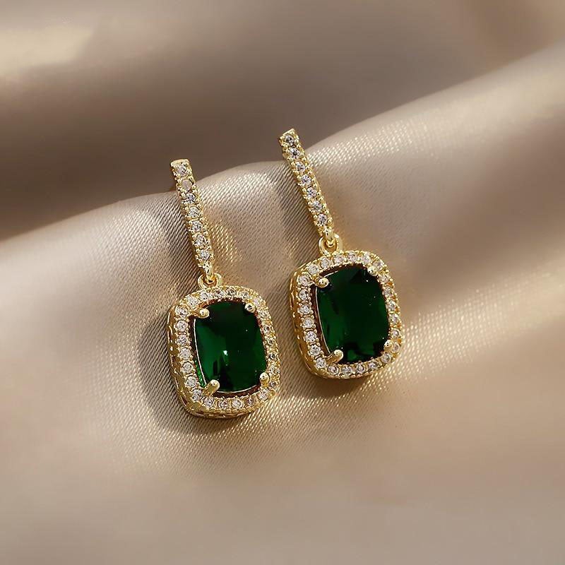 evergreen-gold-crystal-earrings - Beautiful Earth Boutique