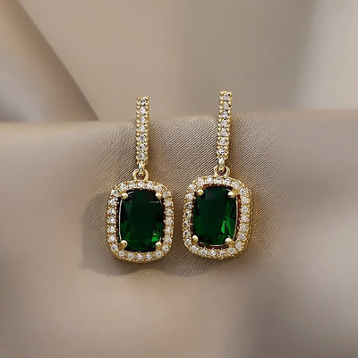 evergreen-gold-crystal-earrings - Beautiful Earth Boutique