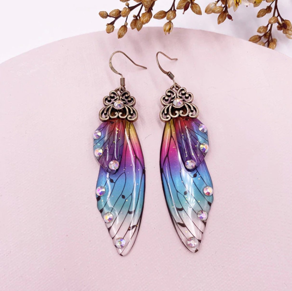 Fairy Wing Statement Earrings