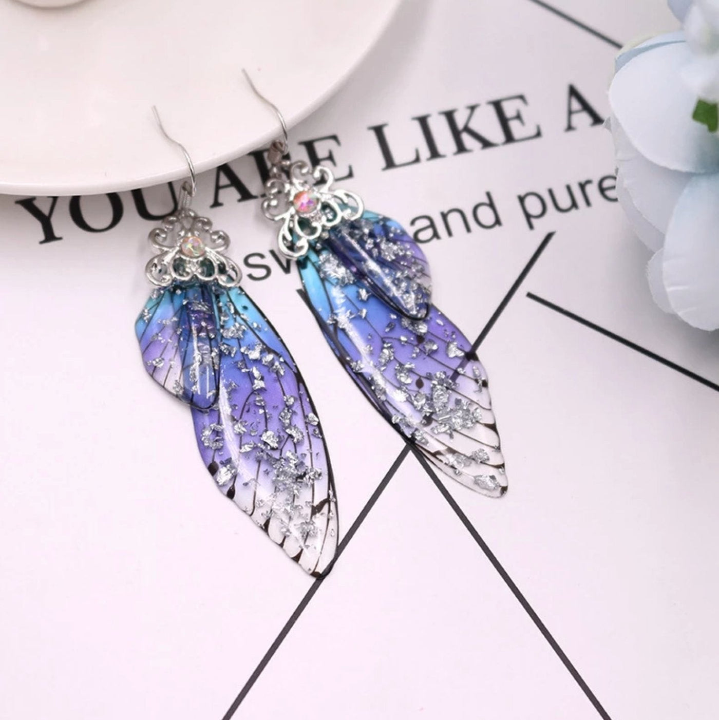 Fairy Wing Statement Earrings