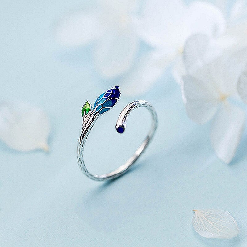 Flower Bud 925 Sterling Silver Ring