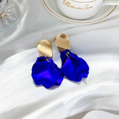 Flower Petal Drop Earrings