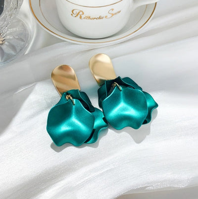 Flower Petal Drop Earrings