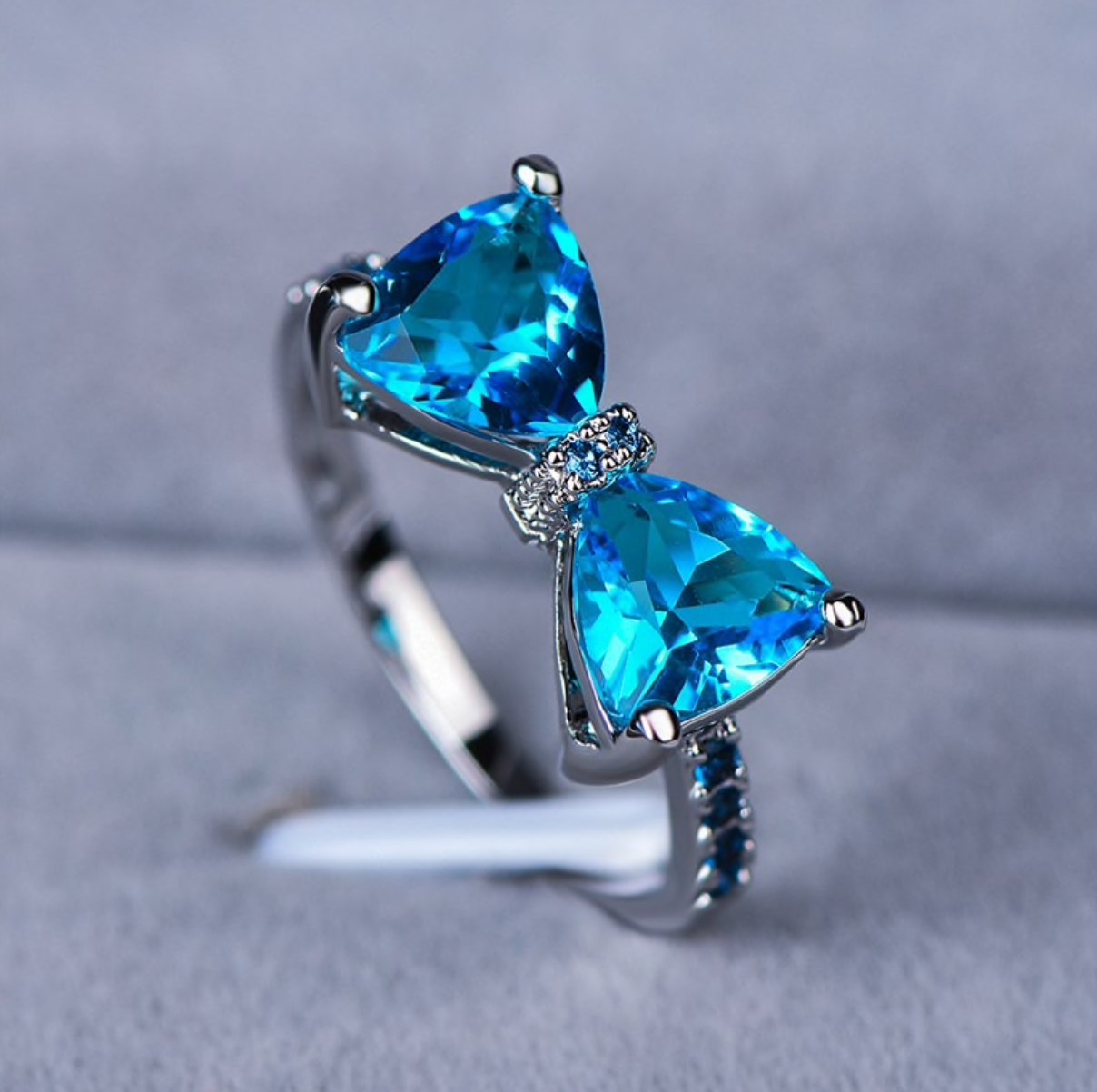 Forget Me Not Bow Ring