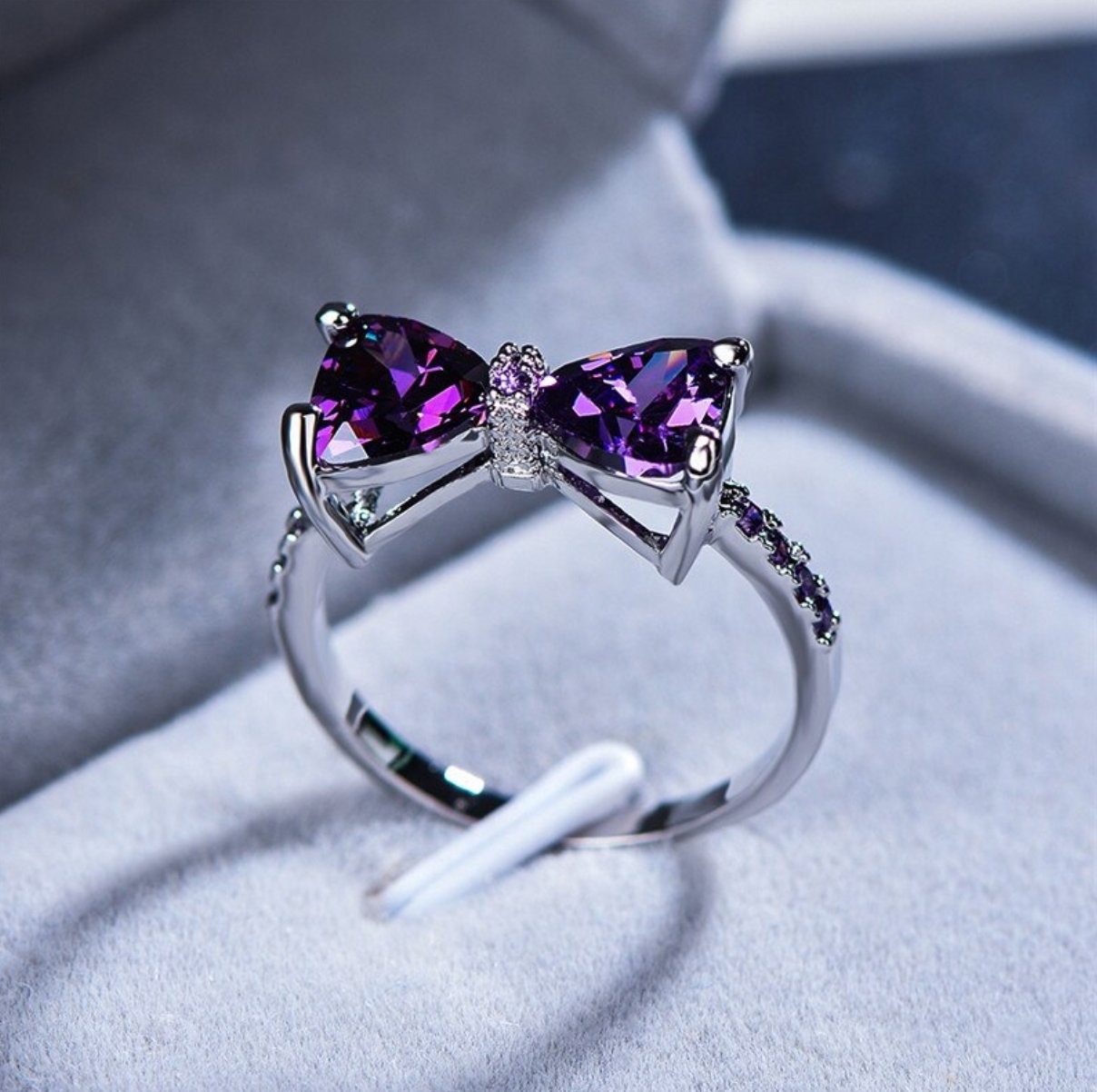 Forget Me Not Bow Ring