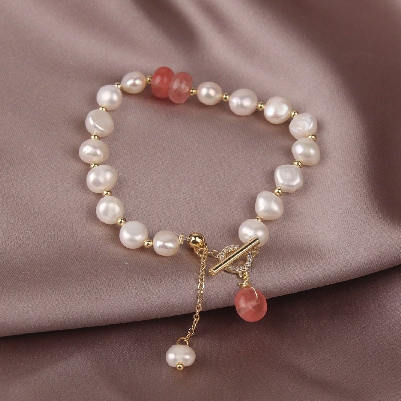 Freshwater Pearl & Aventurine Bracelet - Beautiful Earth Boutique