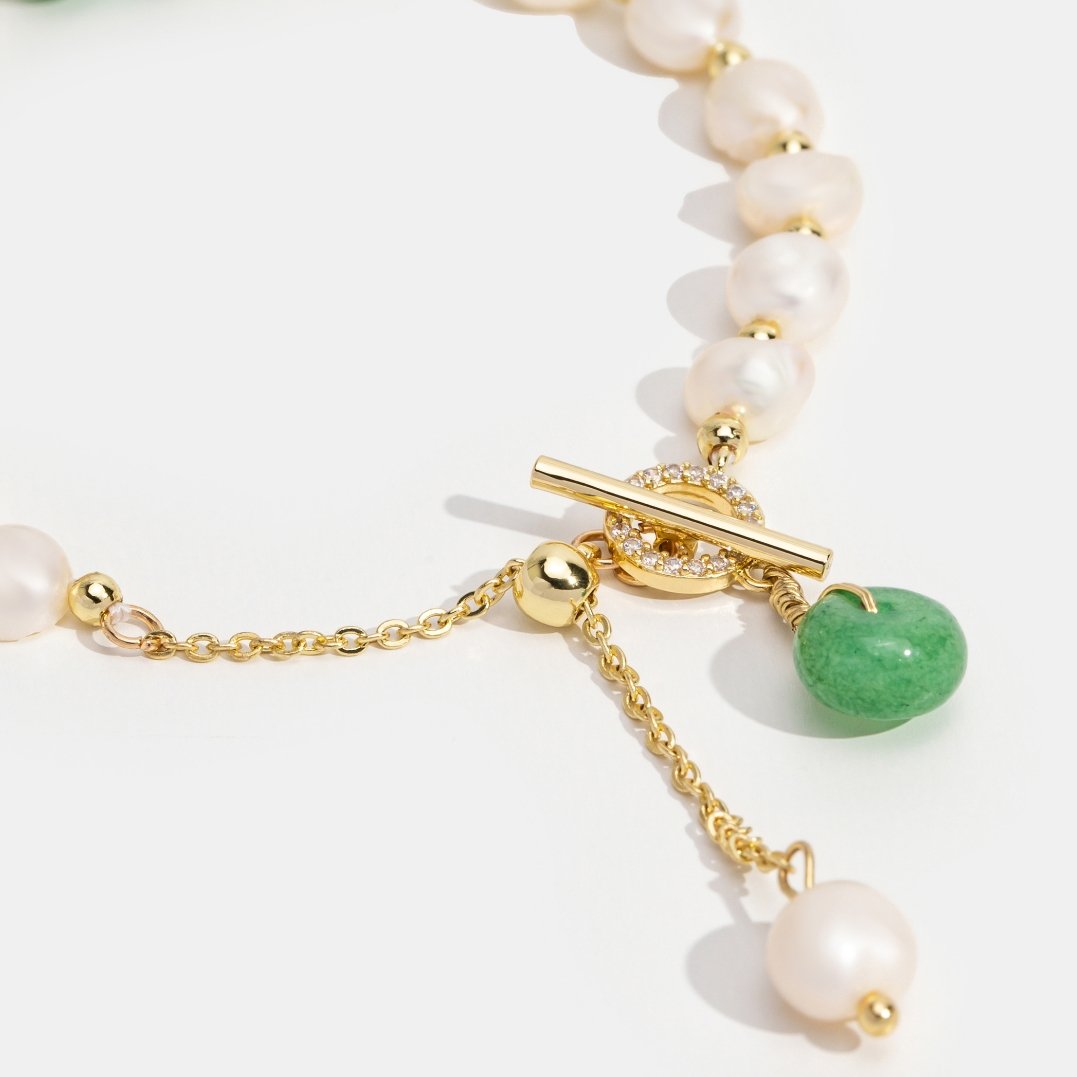 Freshwater Pearl & Aventurine Bracelet - Beautiful Earth Boutique