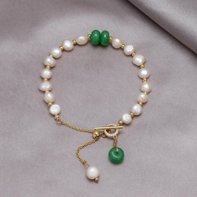 Freshwater Pearl & Aventurine Bracelet - Beautiful Earth Boutique