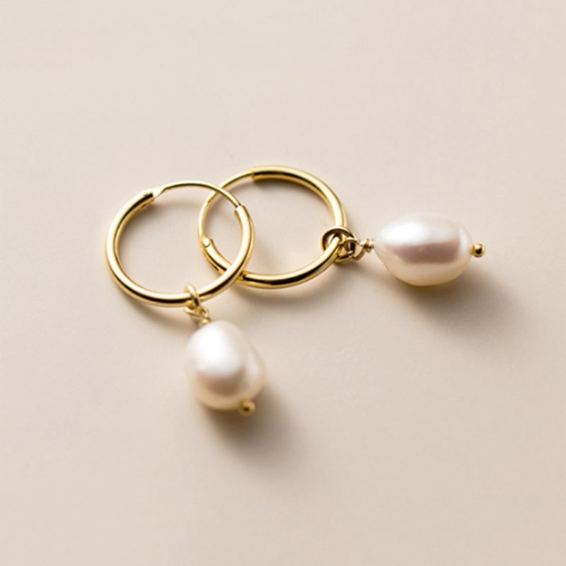 freshwater-pearl-bella-hoop-earrings - Beautiful Earth Boutique