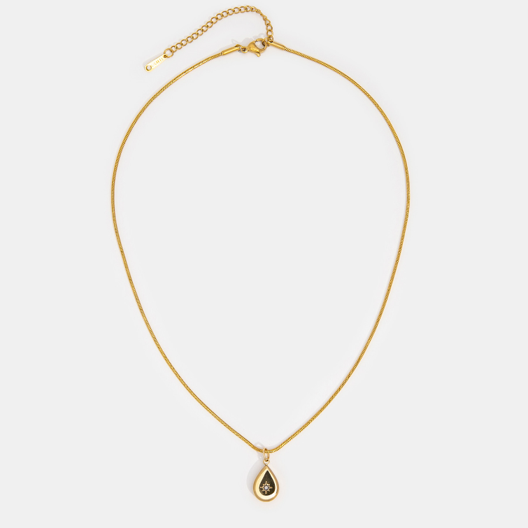 Gaia Golden Teardrop Necklace - Beautiful Earth Boutique