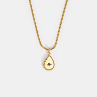 Gaia Golden Teardrop Necklace - Beautiful Earth Boutique