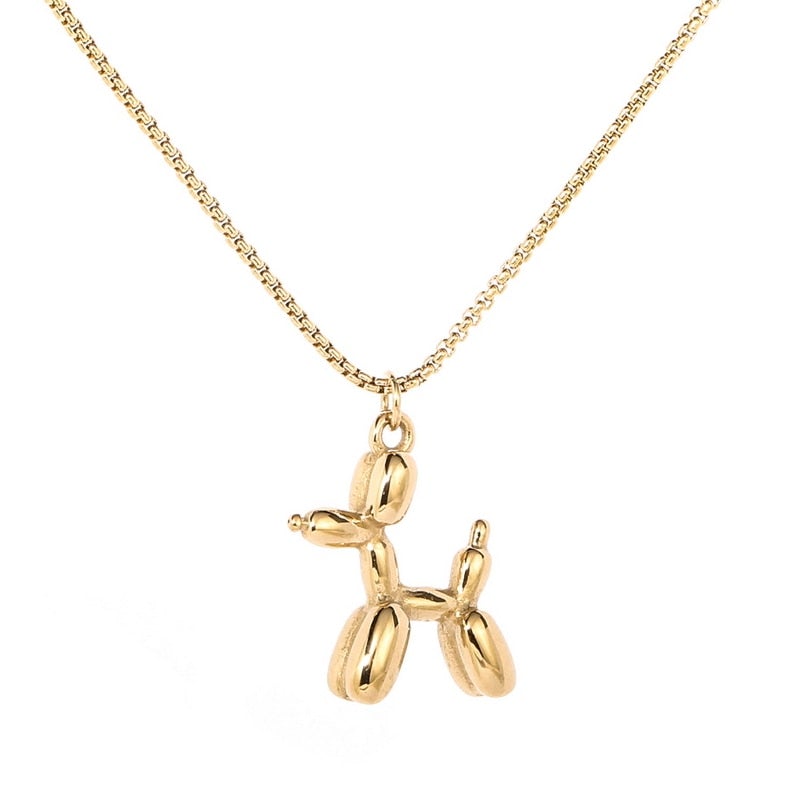 Gold Balloon Animal Necklace