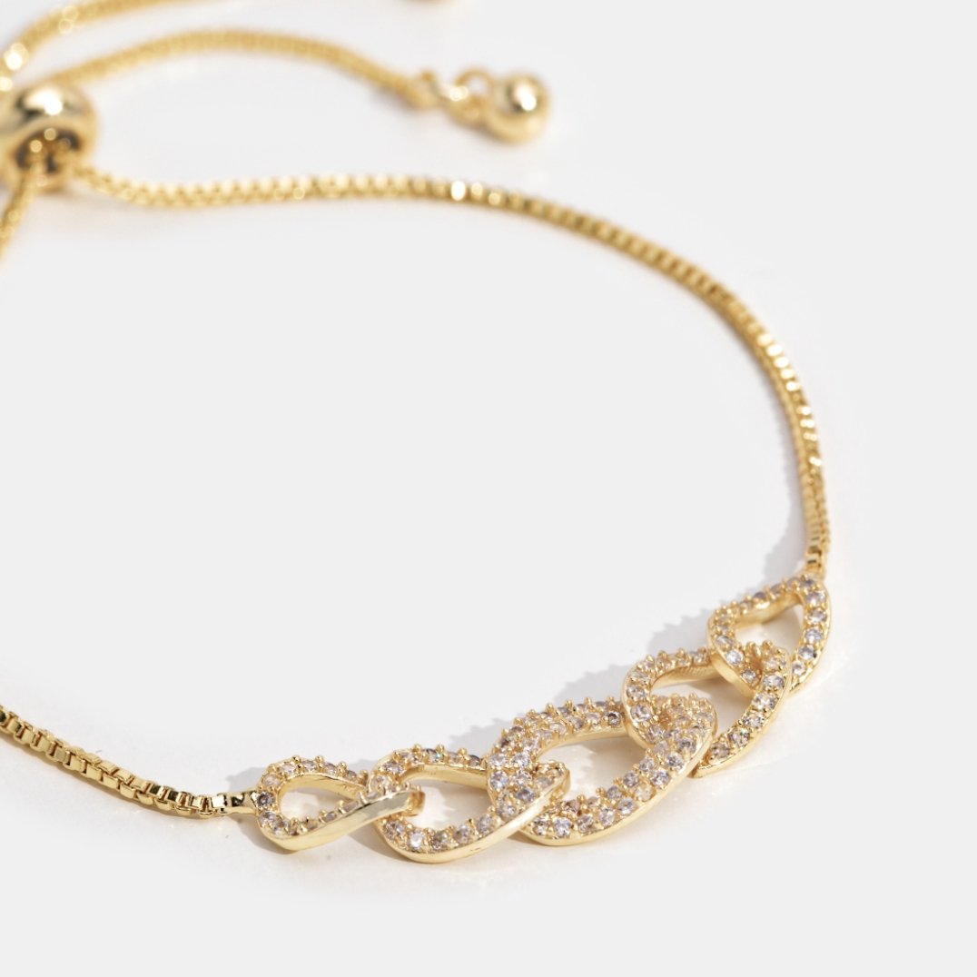 Gold & Crystal Lucy Bracelet - Beautiful Earth Boutique