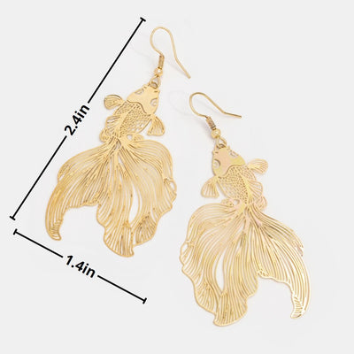 Gold Koi Fish Earrings - Beautiful Earth Boutique