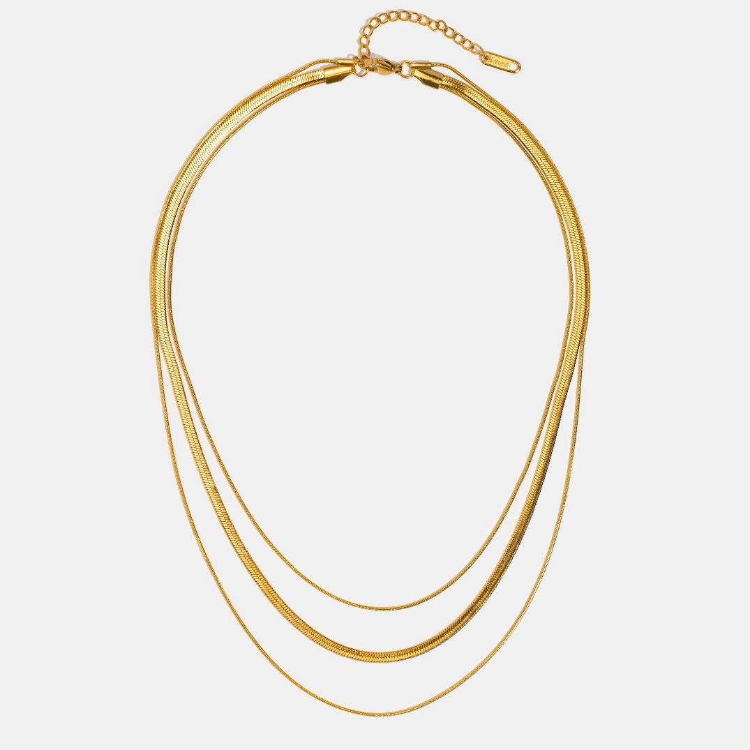 Gold Multi-Layered Chain Necklace - Beautiful Earth Boutique