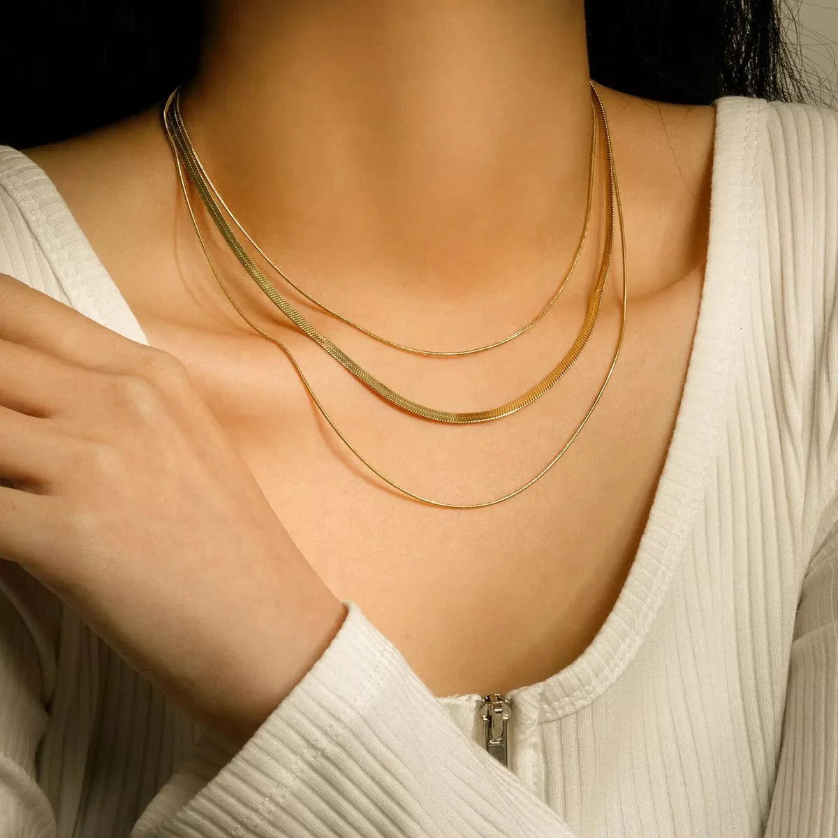 Gold Multi-Layered Chain Necklace - Beautiful Earth Boutique