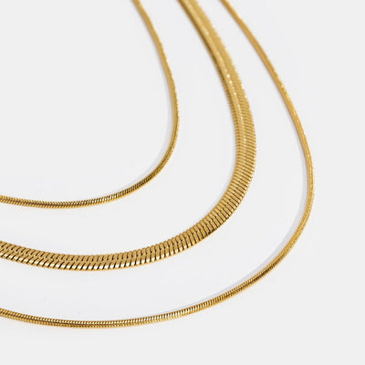 Gold Multi-Layered Chain Necklace - Beautiful Earth Boutique