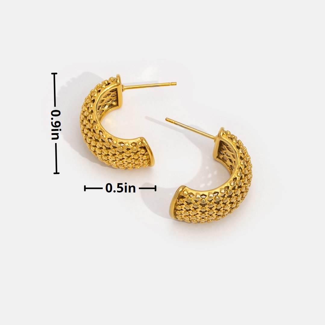 Golden Dream Semi Hoop Earrings - Beautiful Earth Boutique