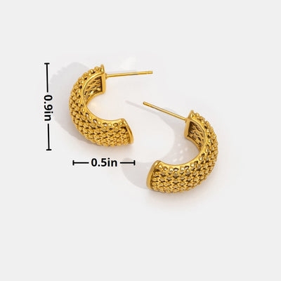 Golden Dream Semi Hoop Earrings - Beautiful Earth Boutique