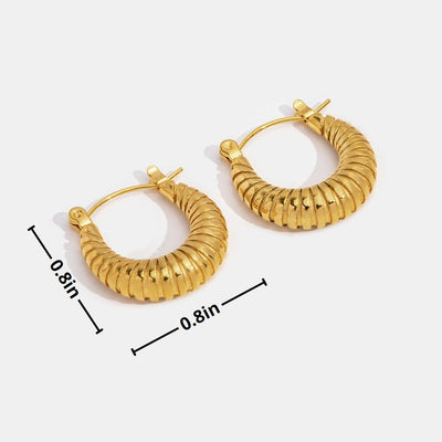 Golden Mia Croissant Hoop Earrings - Beautiful Earth Boutique